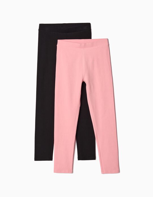 Comprar Online Pack 2 Pares de Leggings Lisas, Menina, Multicor