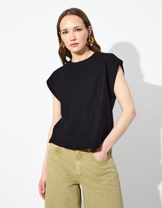 Comprar Online T-shirt sem Mangas, Mulher, Preto