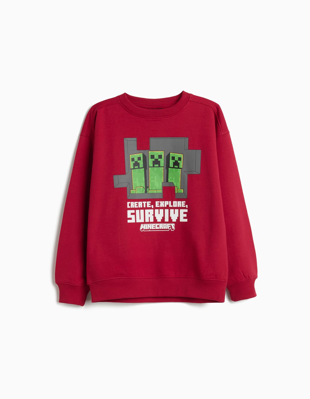Sweatshirt 'Minecraft', Menino, Vermelho