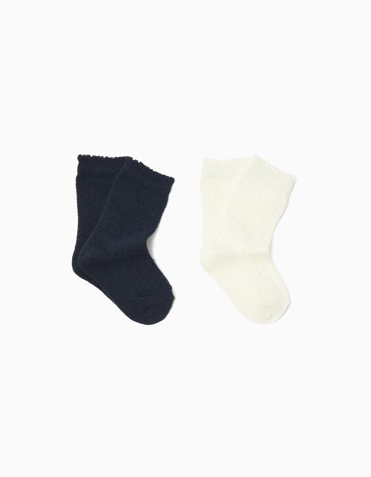 Comprar Online Pack 2 Pares de Meias, Menina, Azul Escuro