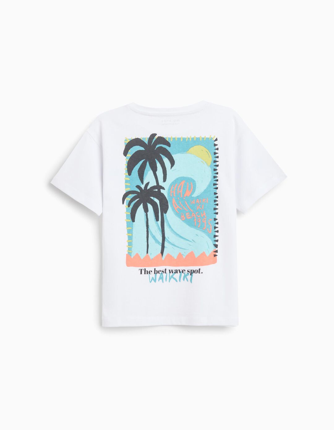 T-shirt Print, Menino, Branco 