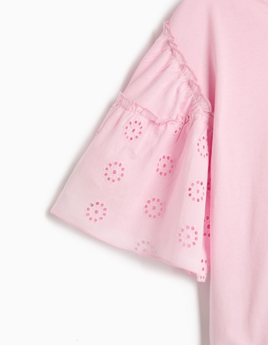 T-shirt Boxy, Menina, Rosa Claro
