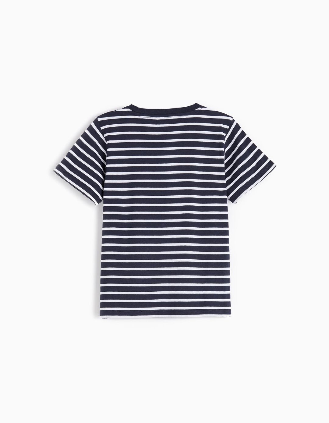 T-shirt Riscas, Menino, Azul Escuro