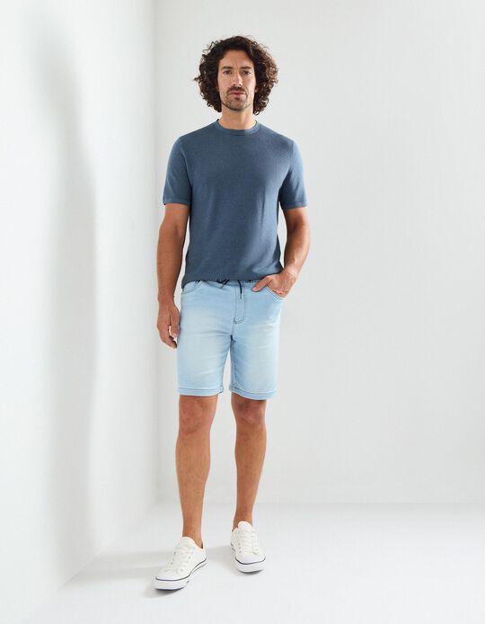 Comprar Online Calções de Ganga, Homem, Azul Claro