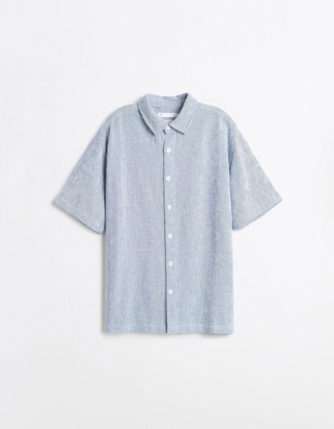 Camisa &Agrave;s Riscas, Homem, Azul Escuro