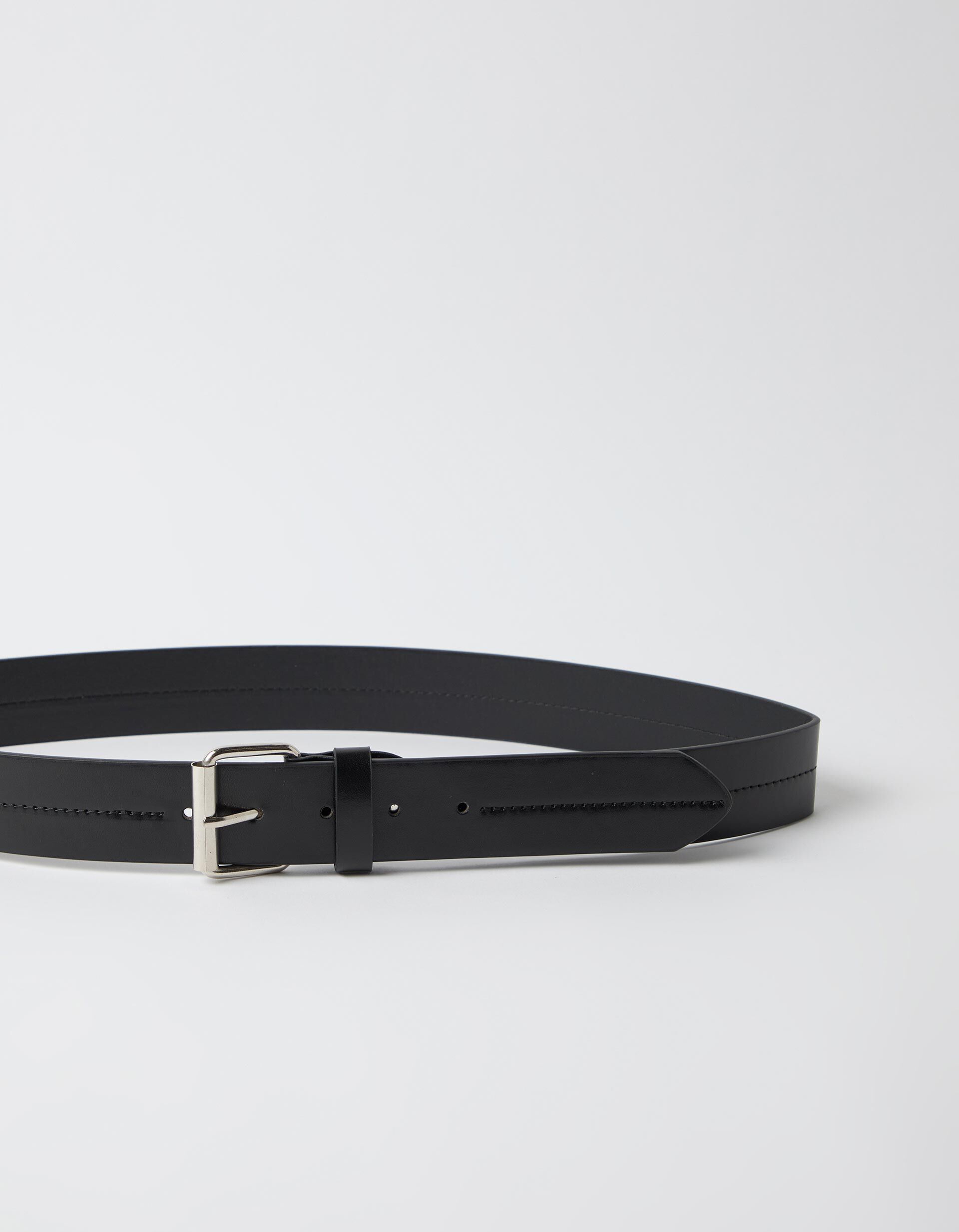 Comprar Online Cinto Com Pesponto, Homem, Preto