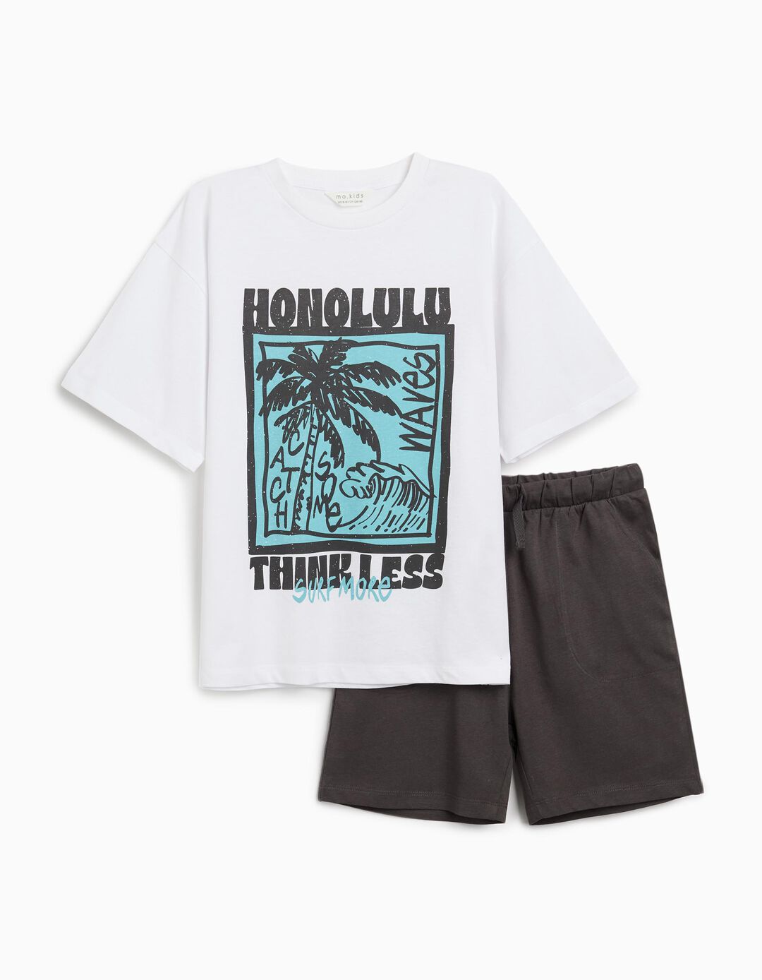 Conjunto T-Shirt e Calções, Menino, Branco