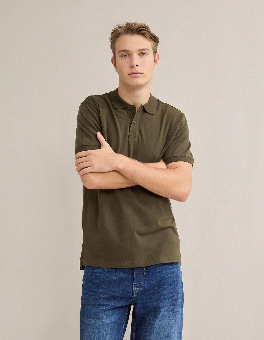 Polo Piquet, Homem, Verde Escuro