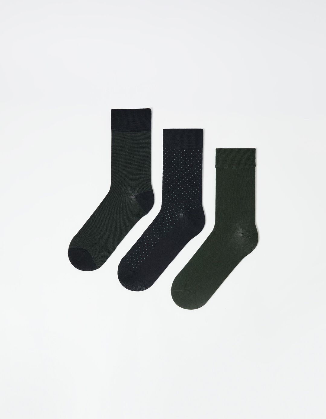 Pack 3 Pares de Meias, Homem, Verde Escuro