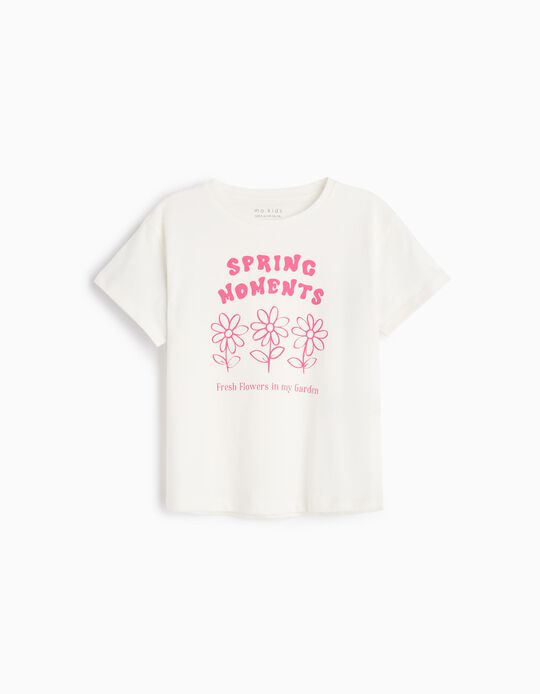 Comprar Online T-shirt Print, Menina, Branco