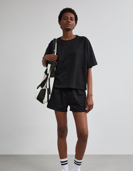 Comprar Online T-shirt De Manga Curta, Mulher, Preto 