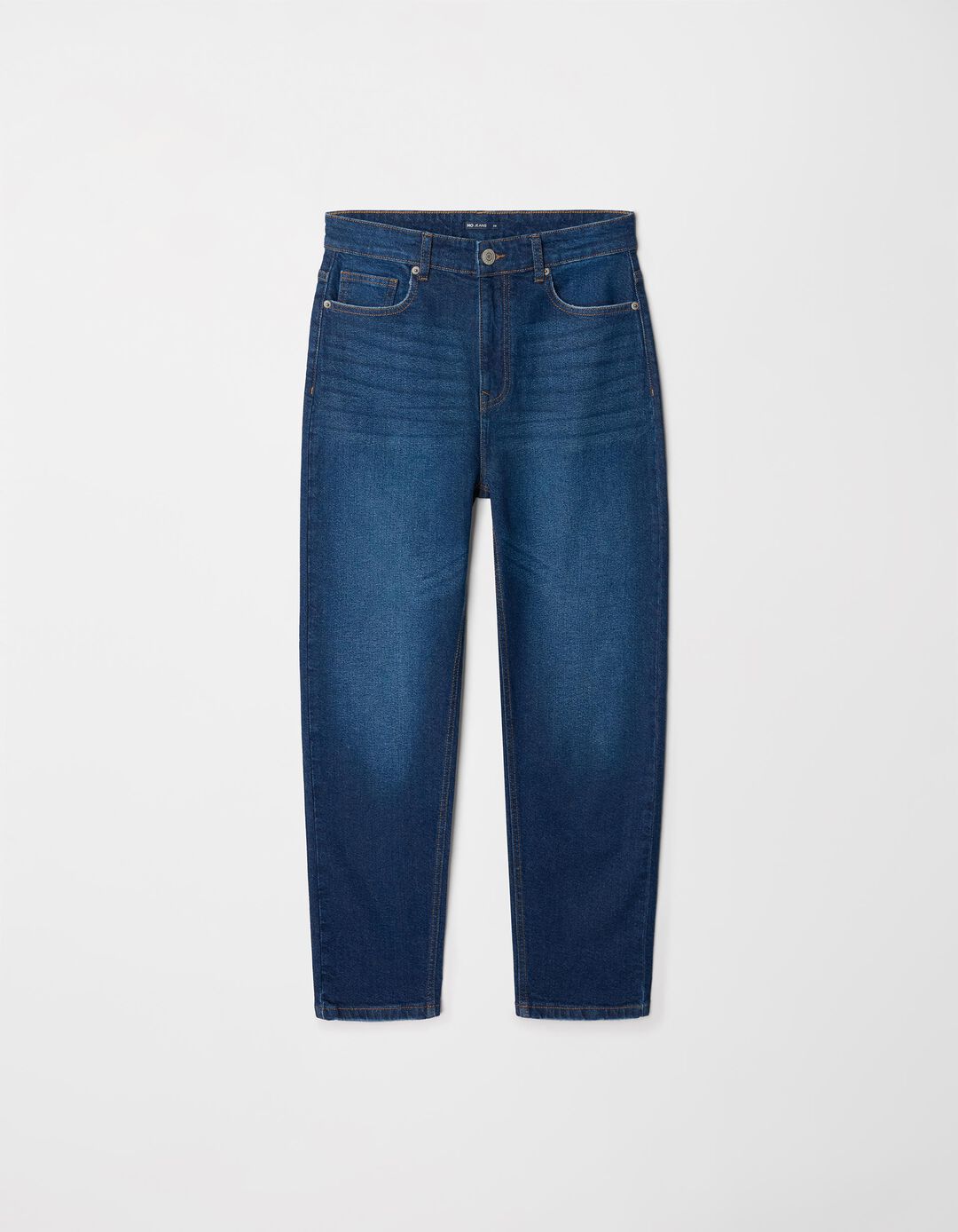 Calças de Ganga 'Tapered Mom Fit', Mulher, Azul Escuro