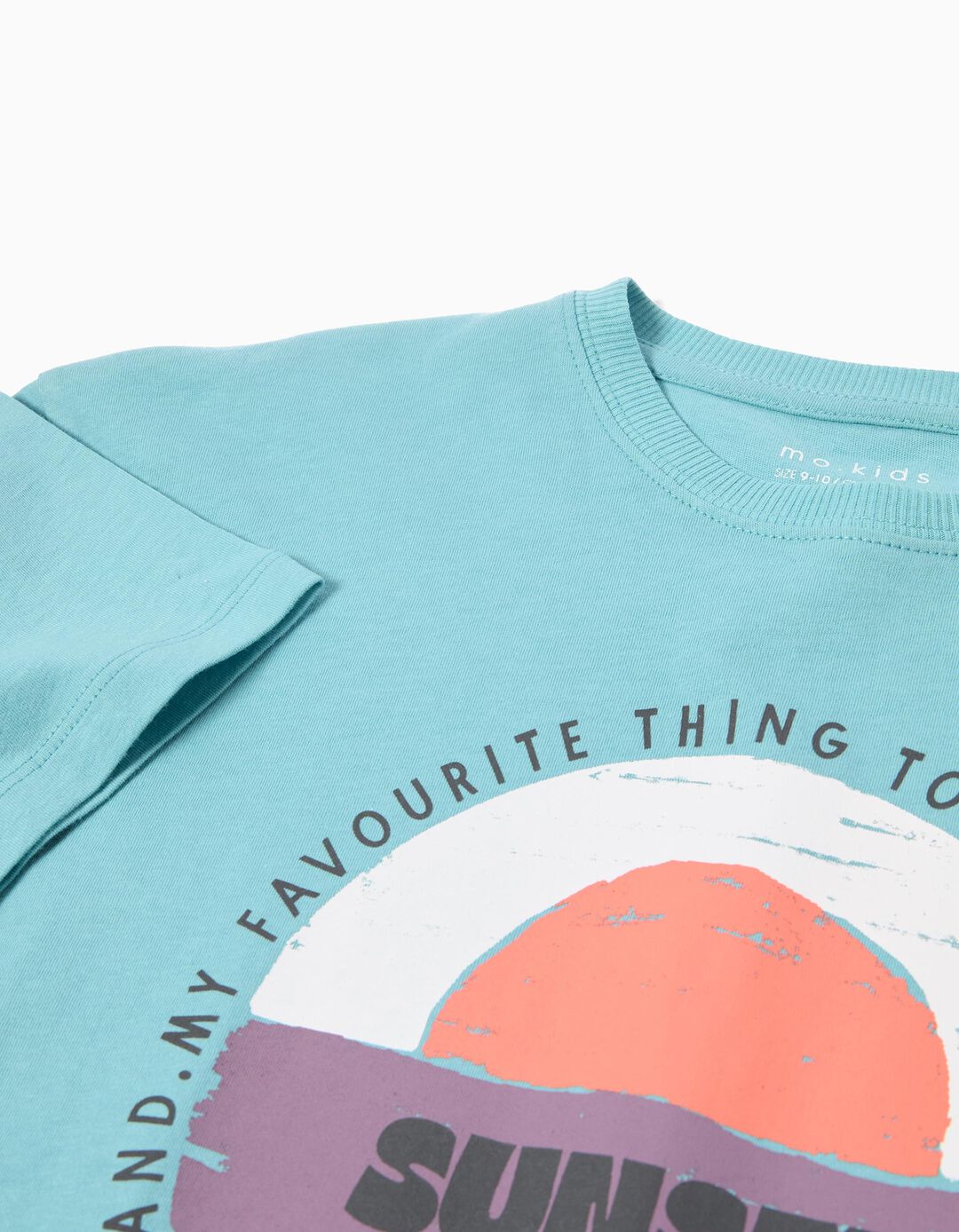 T-shirt Print, Menino, Azul Claro 