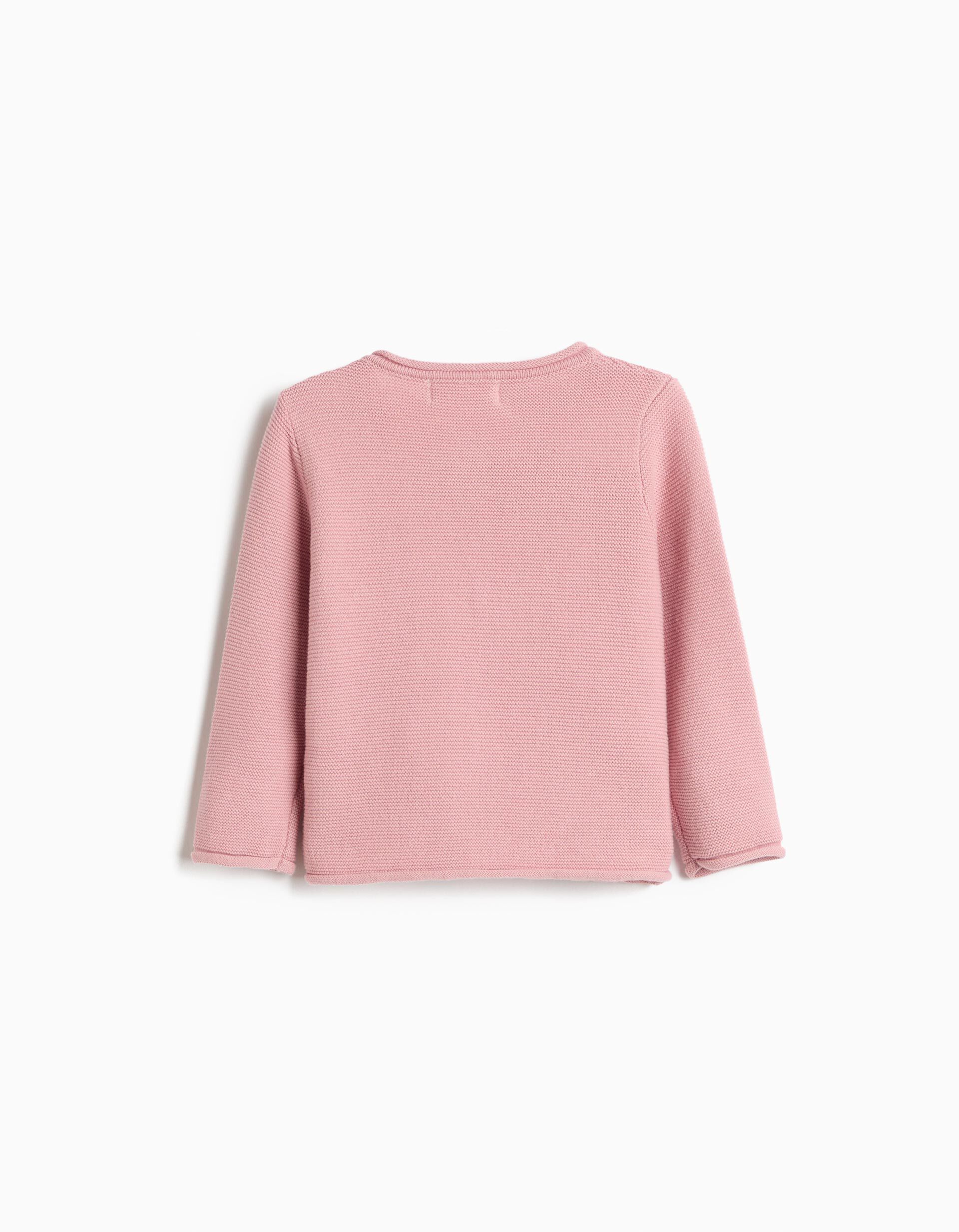 Comprar Online Casaco De Malha, Rec&eacute;m-Nascido, Rosa Claro