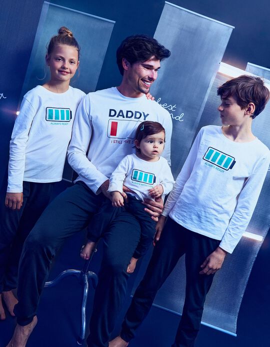 Comprar Online Pijama Jersey 'Dia do Pai', Homem, Branco