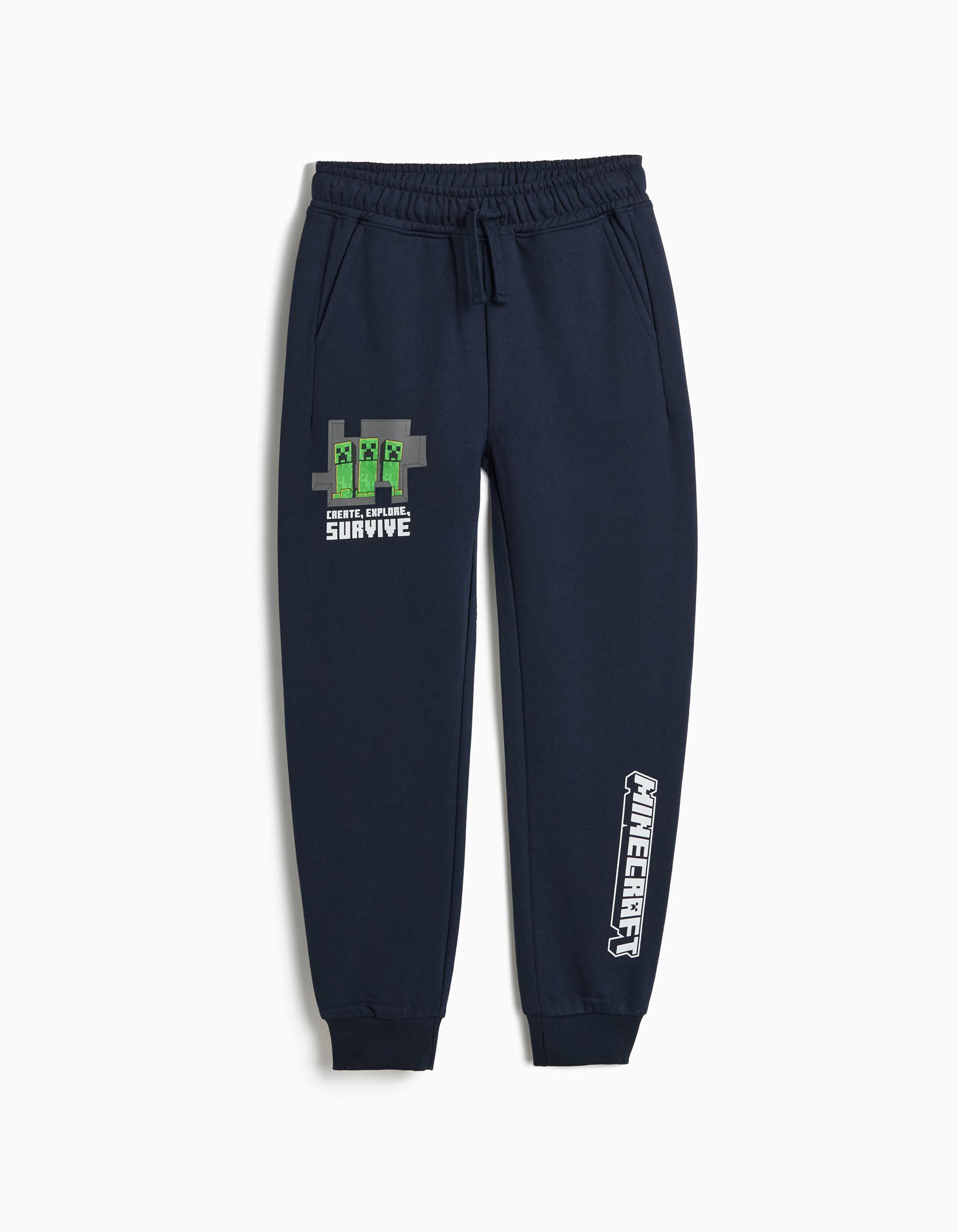Comprar Online Cal&ccedil;as Jogging de Felpa 'Minecraft', Menino, Azul Escuro