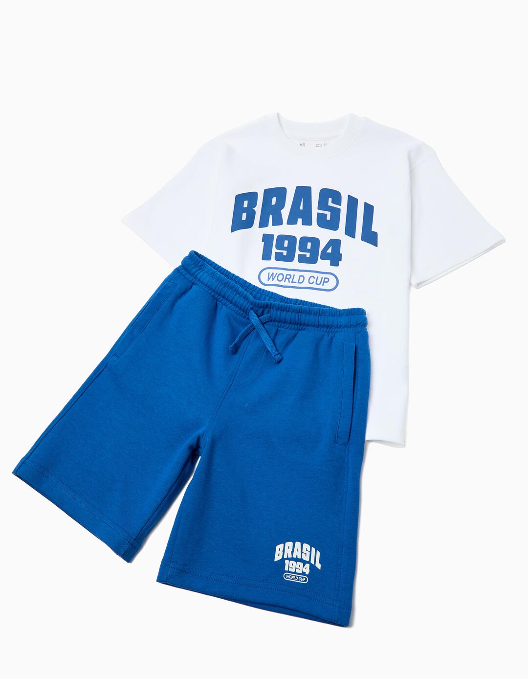 Conjunto T-shirt e Cal&ccedil;&otilde;es, Menino, Azul