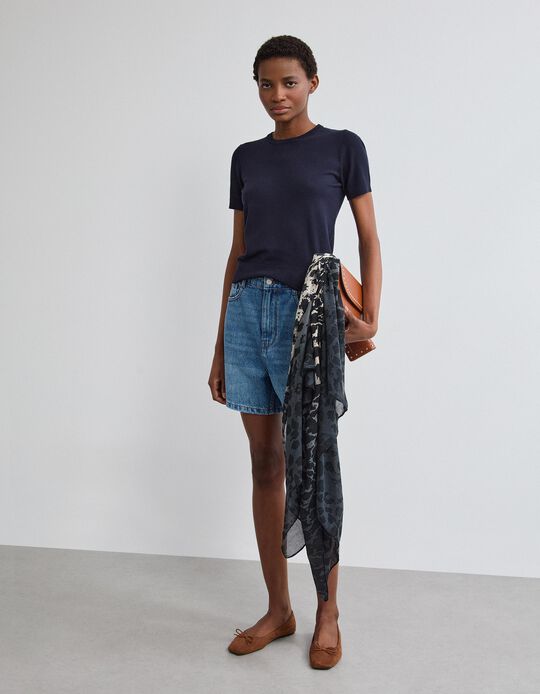 Comprar Online Camisola de Malha, Mulher, Azul Escuro