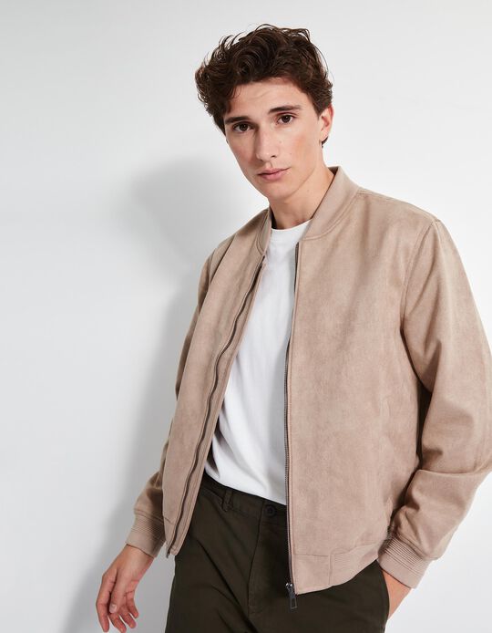 Comprar Online Casaco Bomber, Homem, Bege