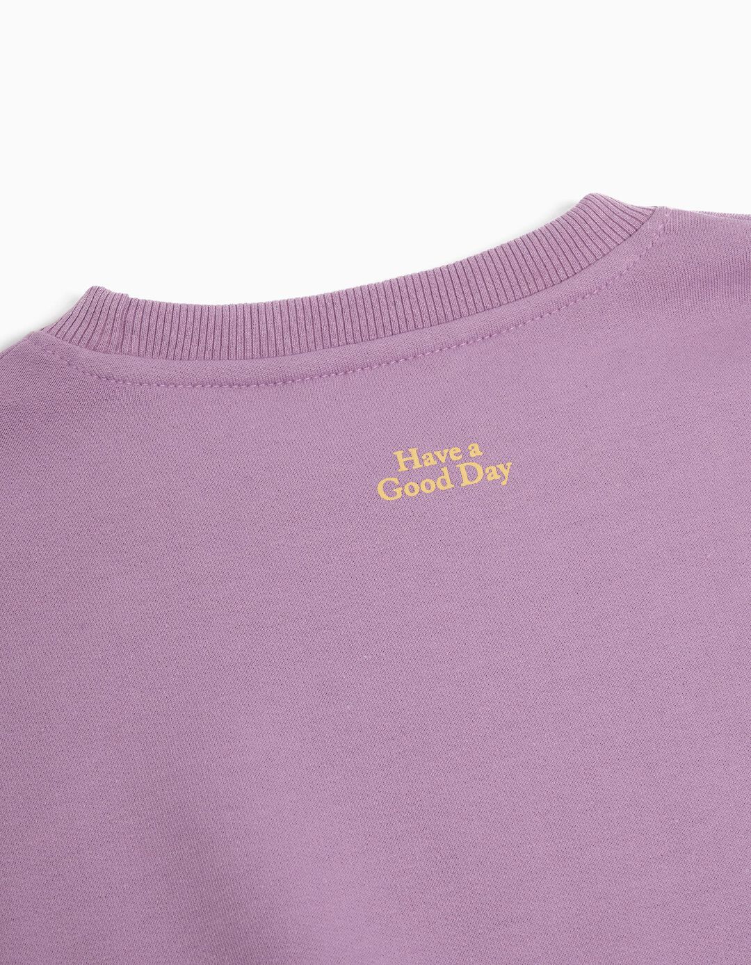 Sweatshirt de Felpa Estampado, Menina, Lilás Escuro