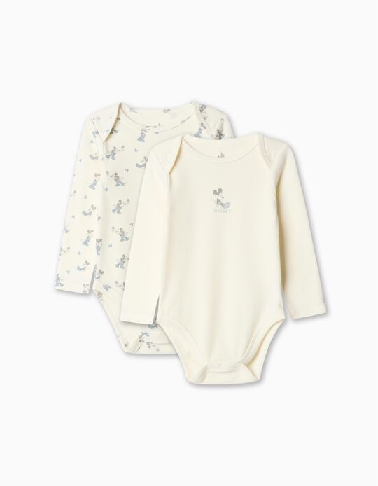 Comprar Online Pack 2 Bodies de Manga Comprida 'Disney', Menino, Bege Claro