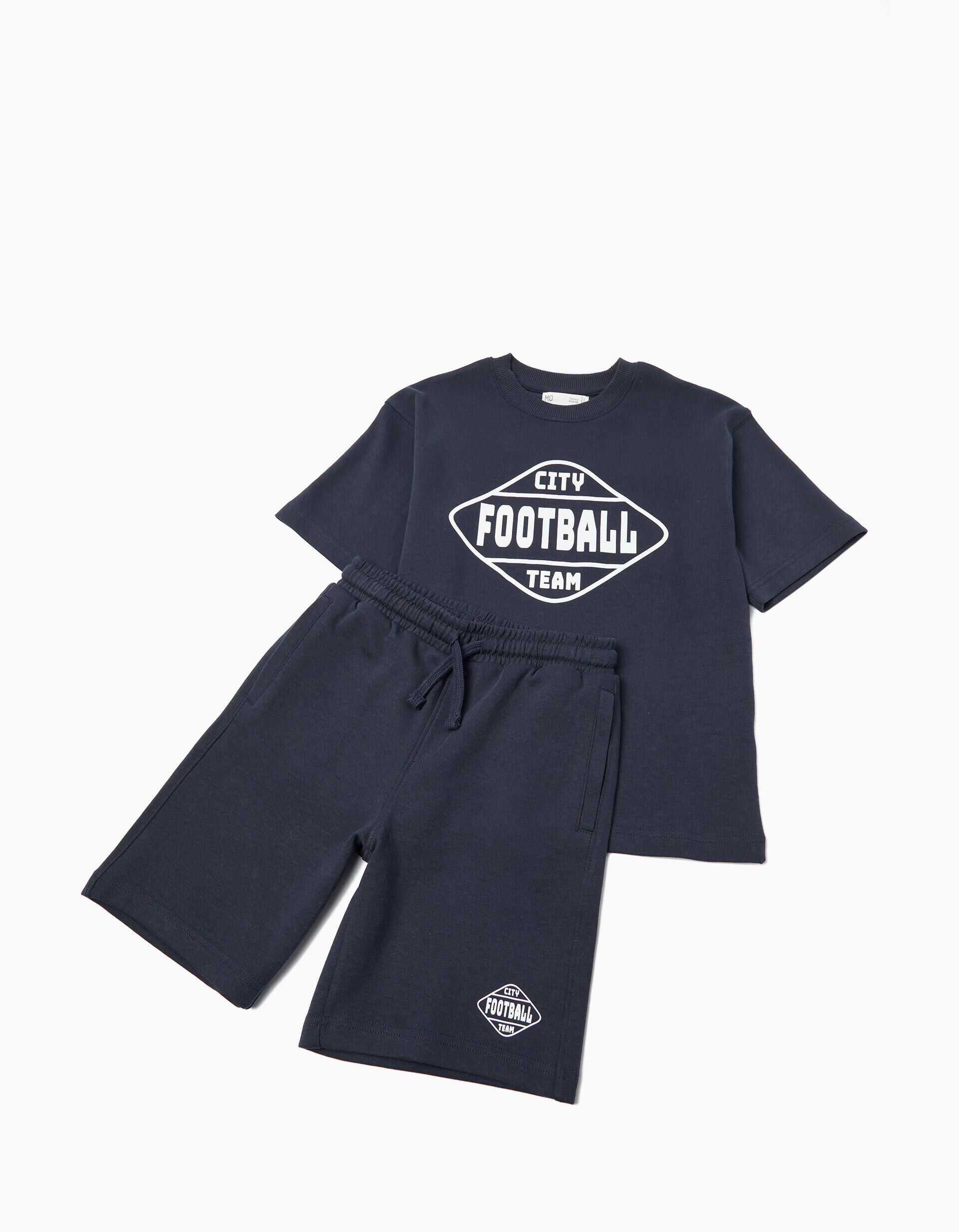 Comprar Online Conjunto T-shirt e Cal&ccedil;&otilde;es, Menino, Azul Escuro