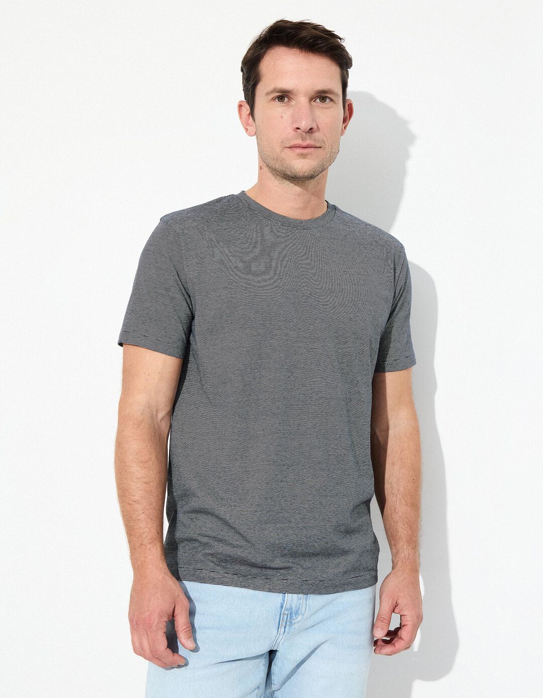 T-shirt Malha Jersey, Homem, Azul Escuro 
