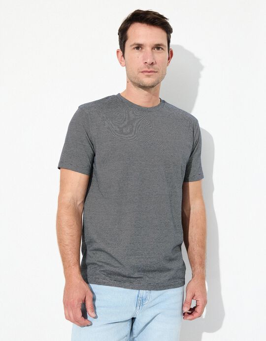 Comprar Online T-shirt Malha Jersey, Homem, Azul Escuro 