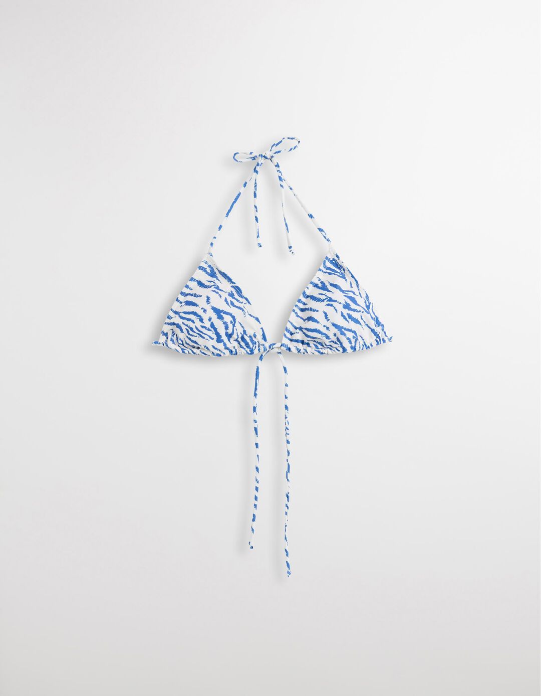 Parte de Cima de Biquíni Animal Print, Mulher, Azul