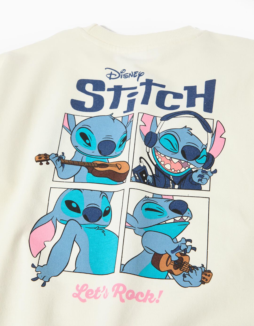 Sweatshirt de Felpa 'Stitch', Menina, Branco
