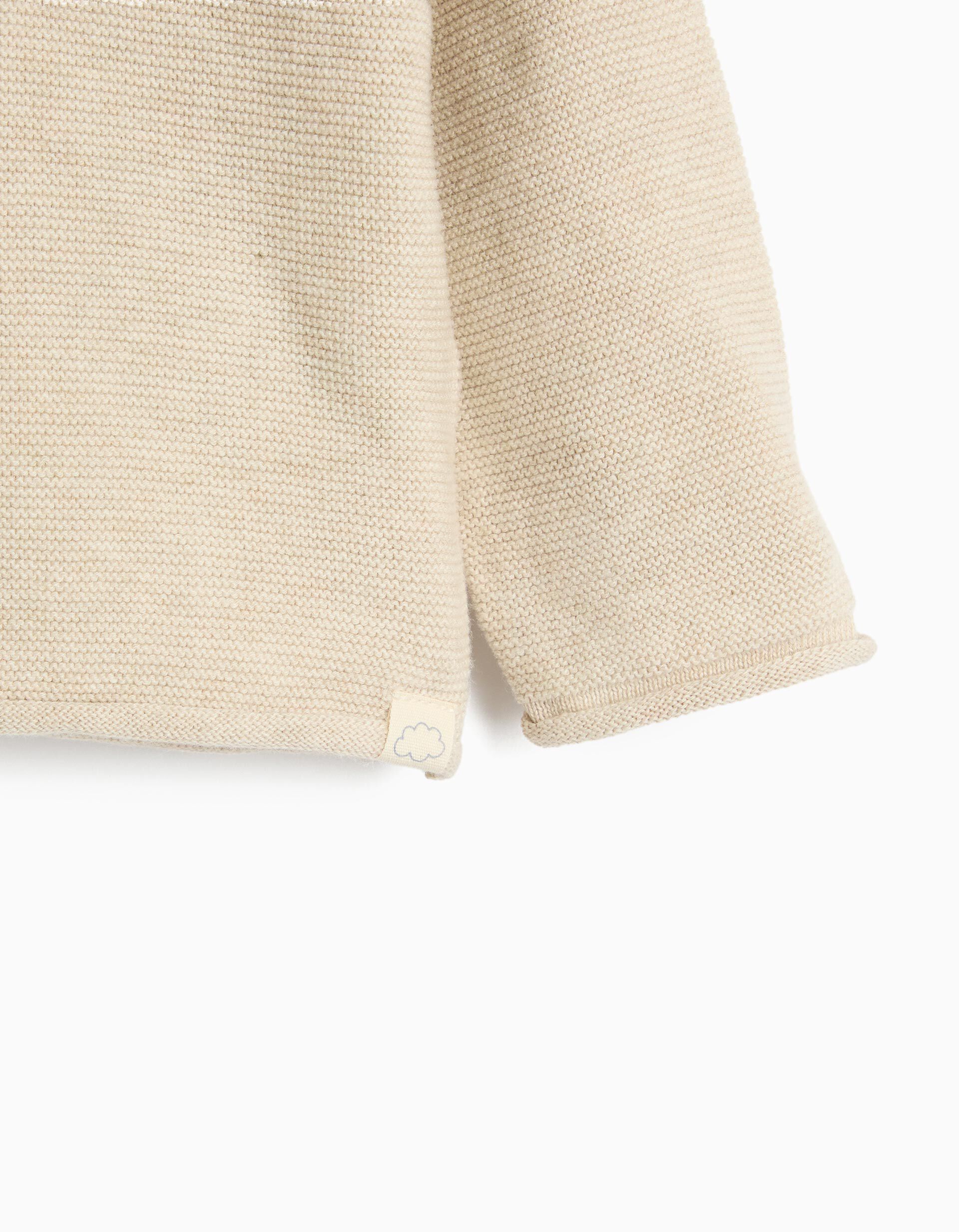 Comprar Online Sweatshirt De Malha, Rec&eacute;m-Nascido, Bege Claro