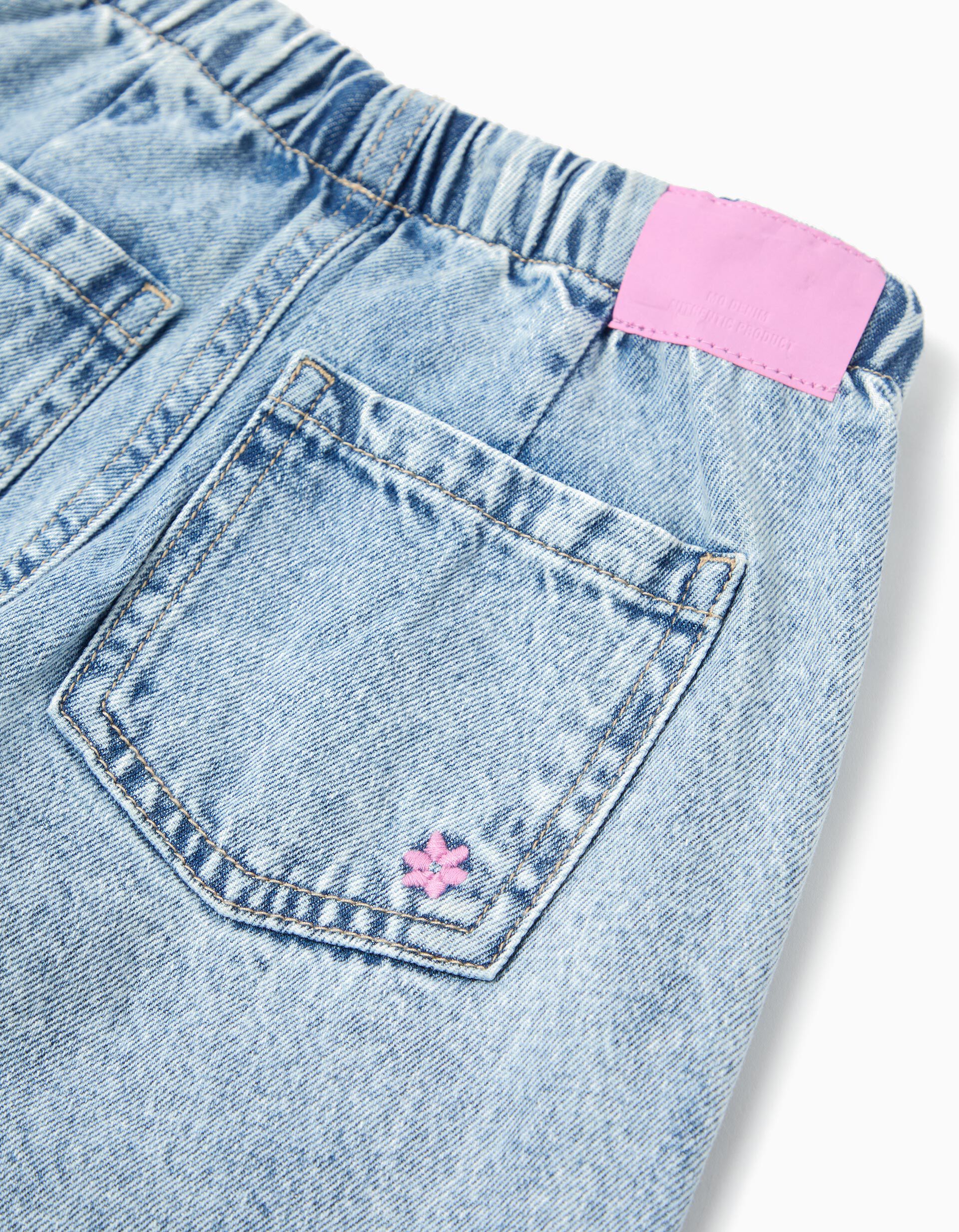 Comprar Online Cal&ccedil;as de Ganga Wide Leg, Menina, Azul Claro