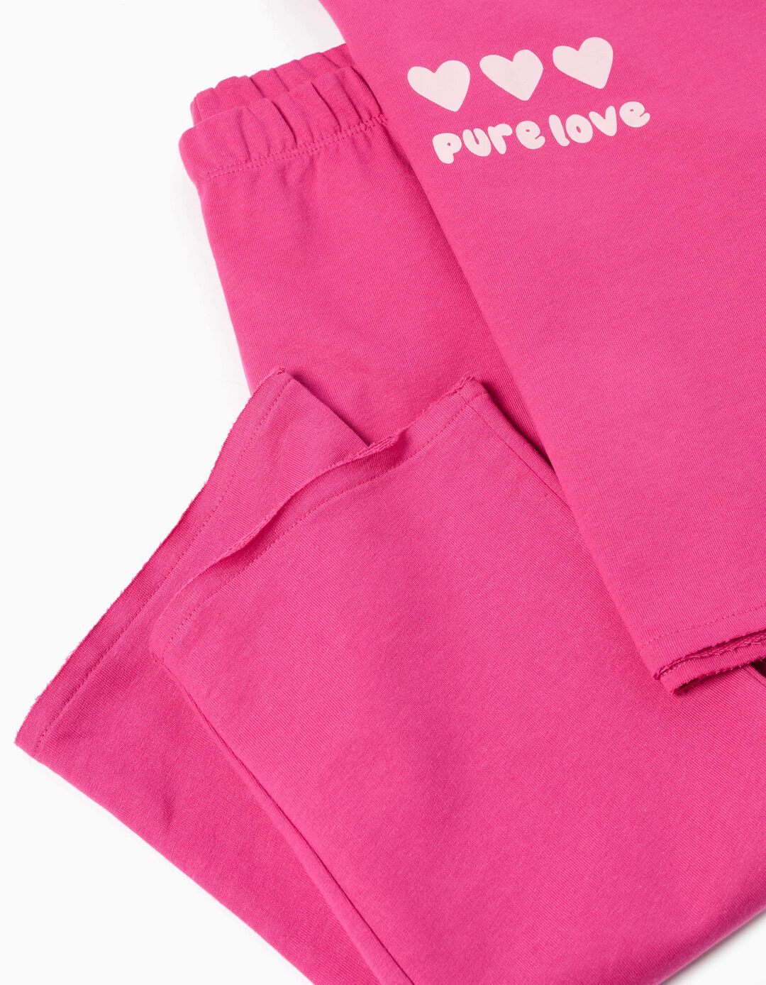 Conjunto T-shirt e Calças, Menina, Rosa Escuro