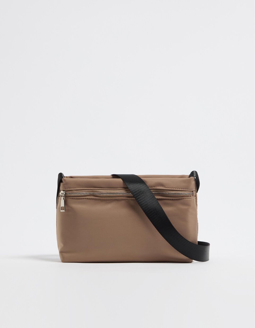 Mala Tiracolo Nylon, Mulher, Bege