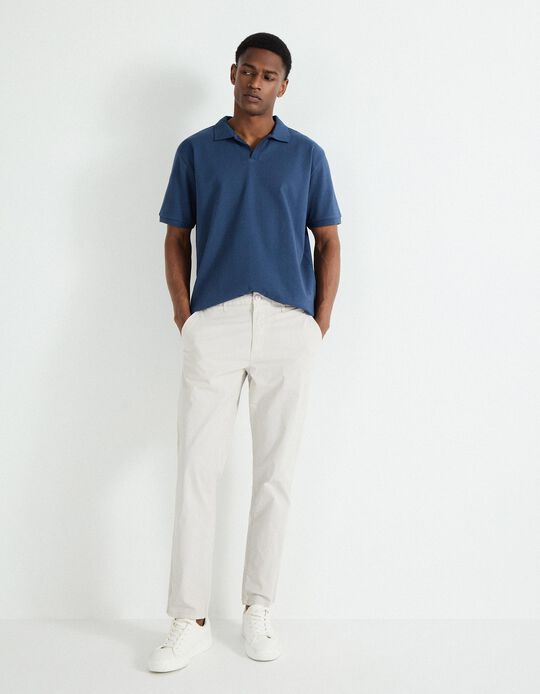 Comprar Online Calças Chino, Homem, Cinzento Claro 