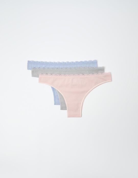 Comprar Online Pack 3 Cuecas Brasileiras, Mulher, Azul