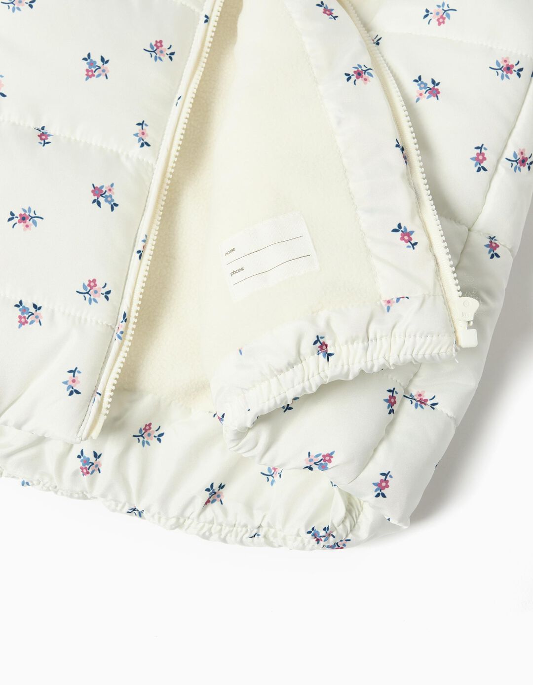 Colete com Flores, Menina, Branco
