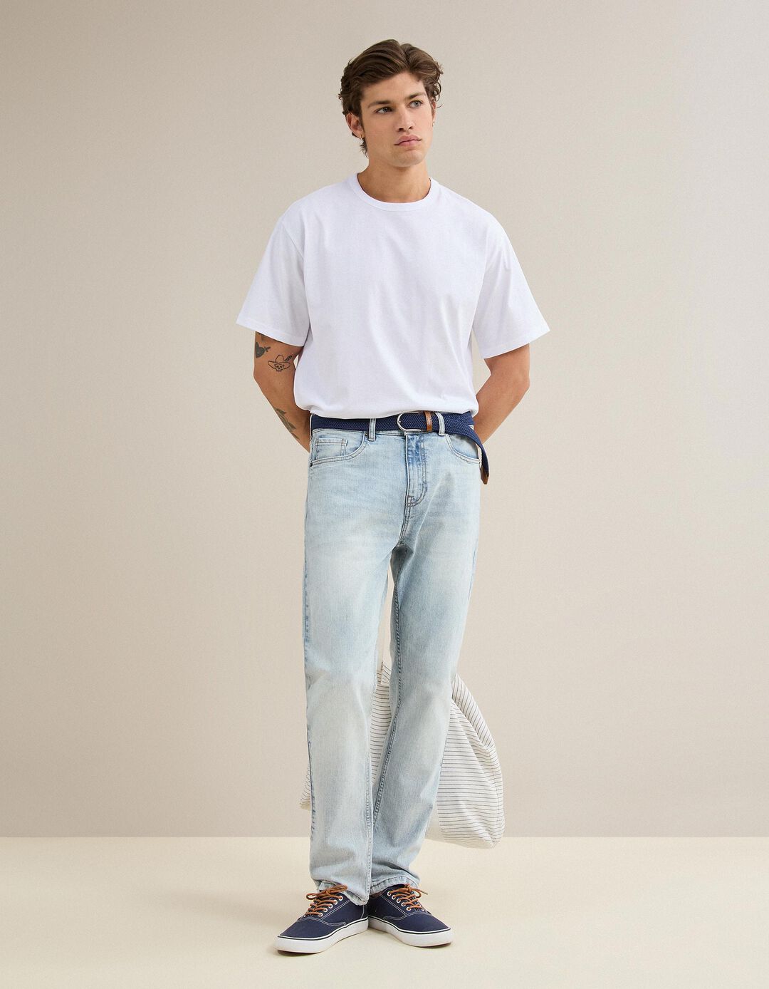 Jeans 'Slim Fit', Homem, Azul Claro