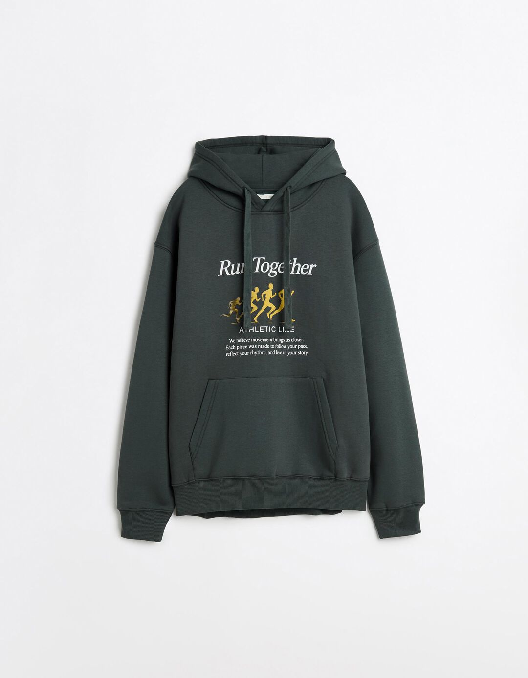 Sweatshirt Capuz, Homem, Verde Escuro