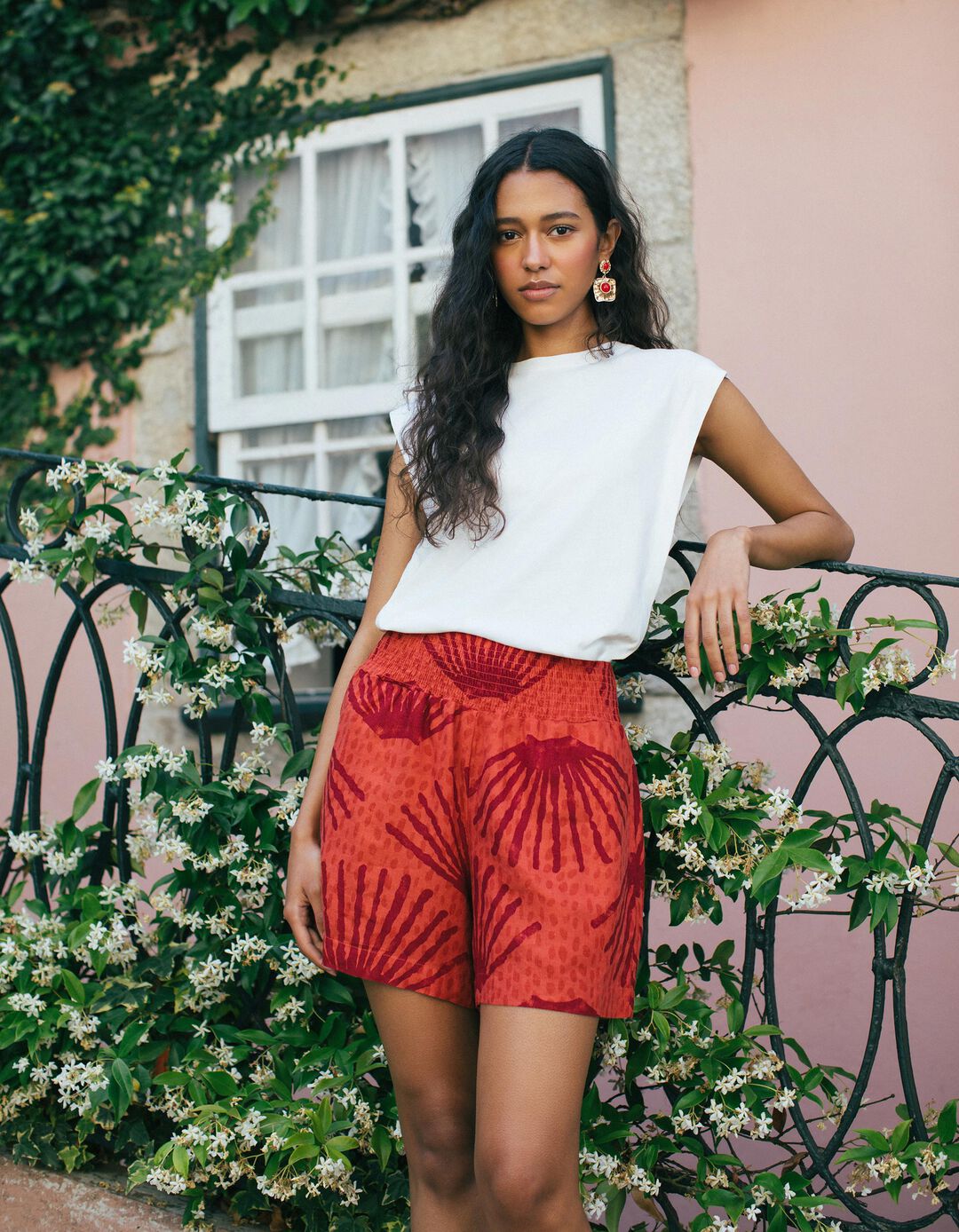 Cal&ccedil;&otilde;es Com Linho, Mulher, Laranja Escuro