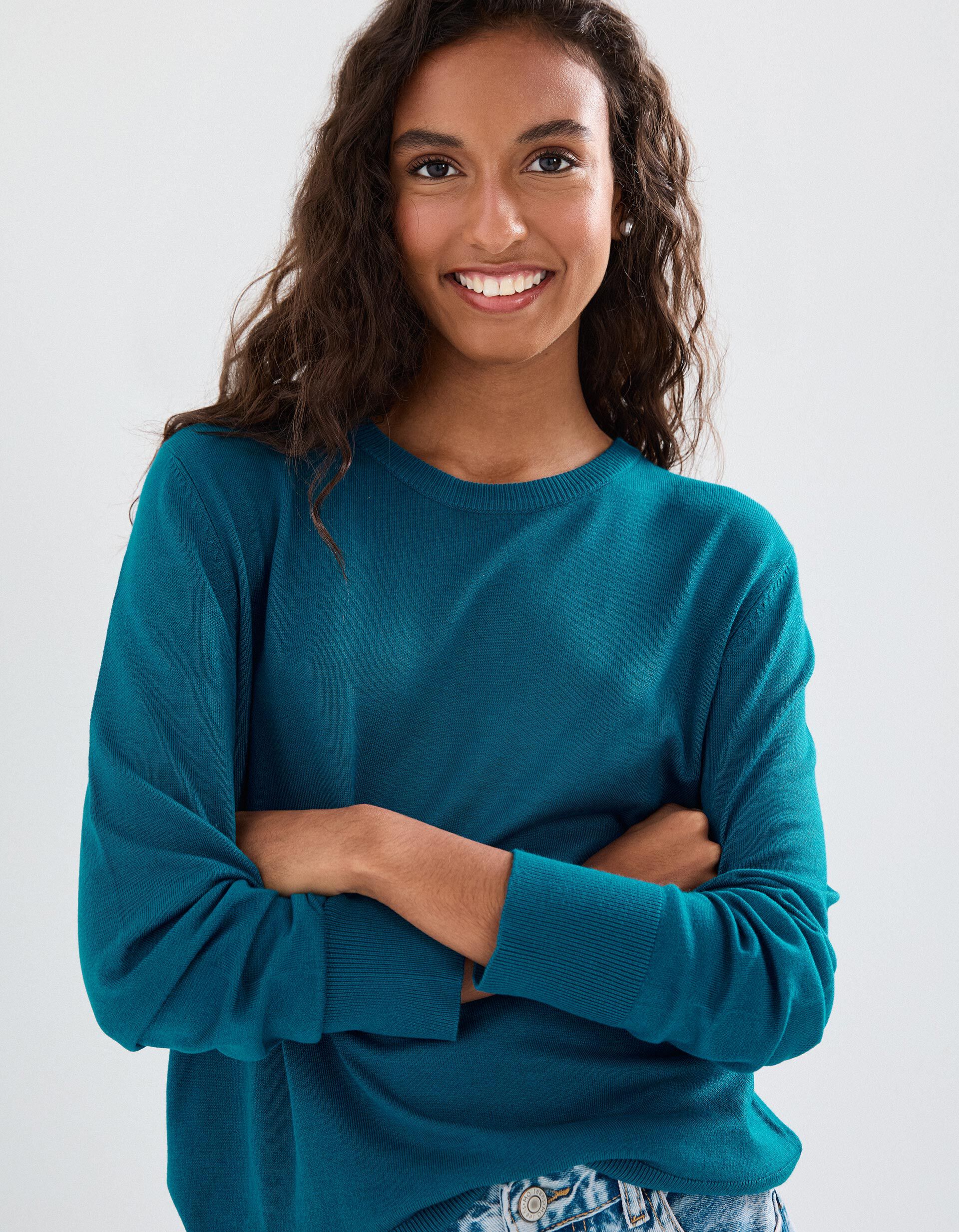 Comprar Online Camisola de Malha, Mulher, Azul