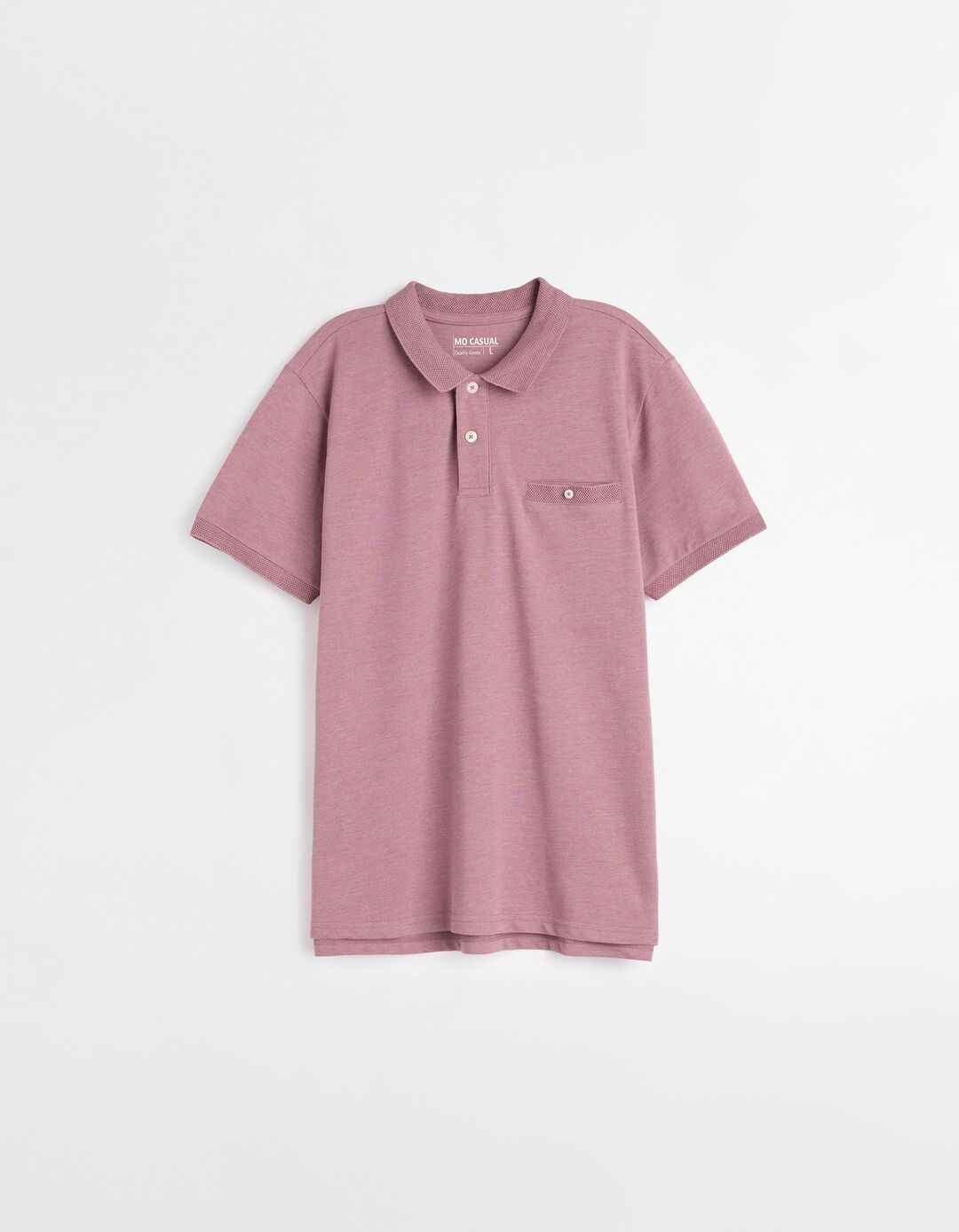 Polo de Manga Curta, Homem, Rosa Escuro