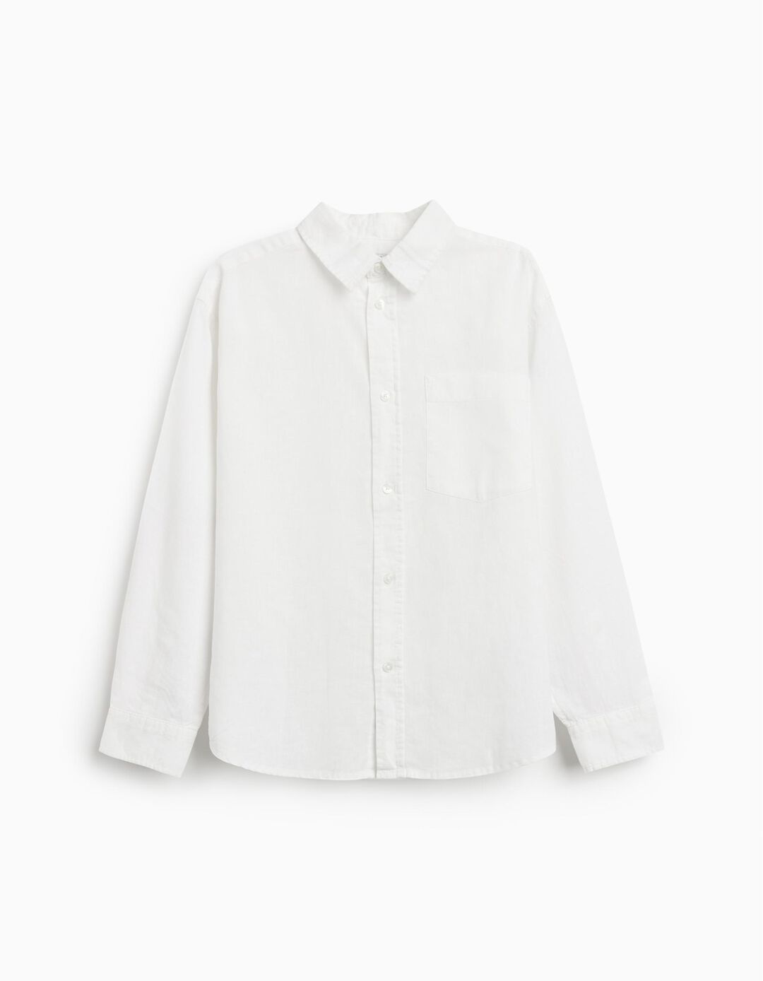 Camisa com Linho, Menino, Branco