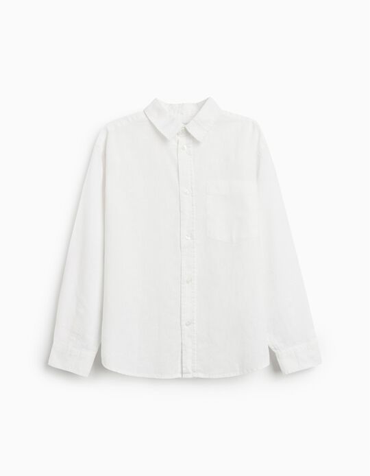 Comprar Online Camisa com Linho, Menino, Branco