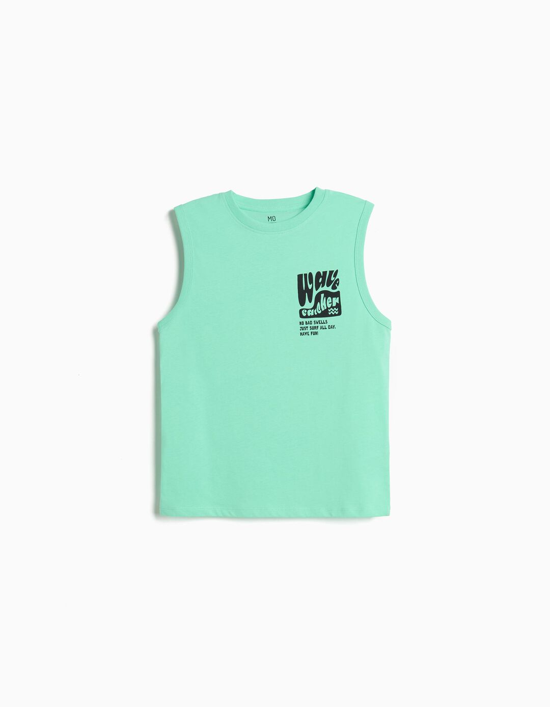 T-shirt Estampada, Menino, Verde Claro
