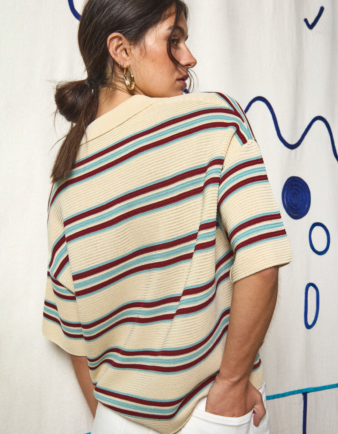 Polo de Malha, Mulher, Bege 