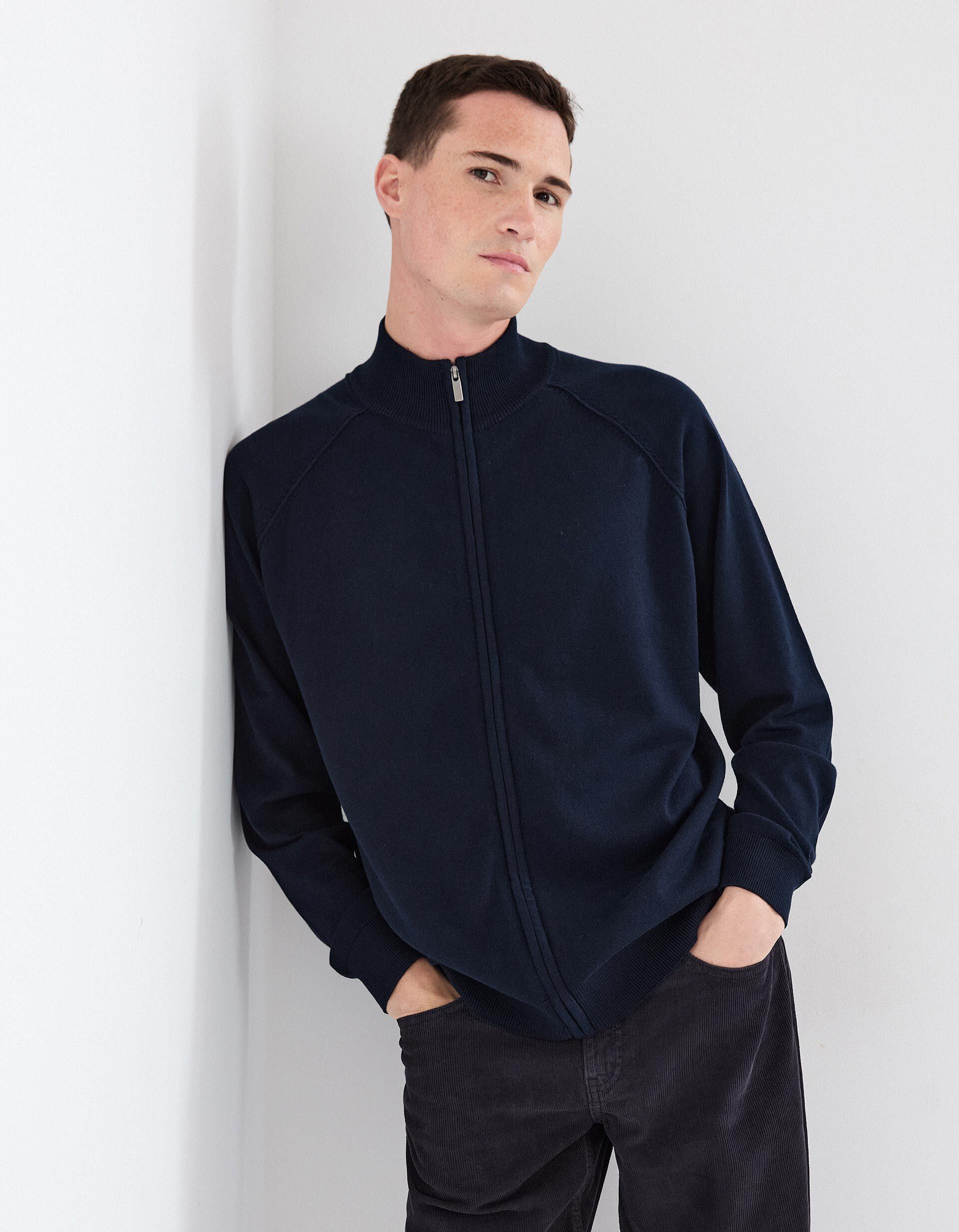 Comprar Online Casaco de Malha, Homem, Azul Escuro