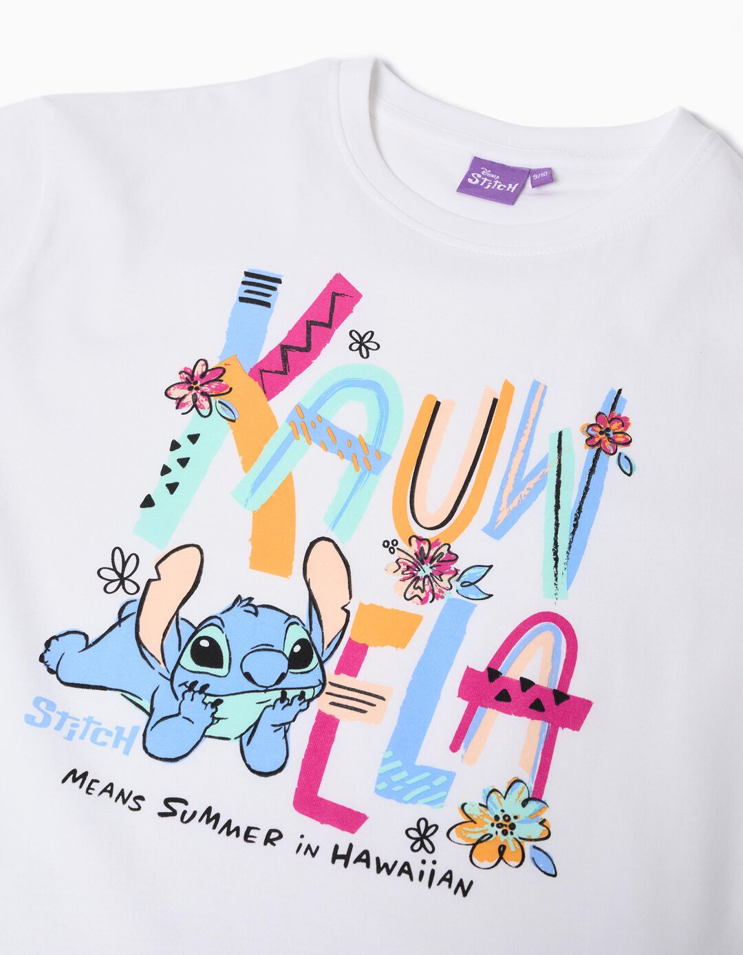 T-shirt 'Lilo e Stitch', Menina, Branco 
