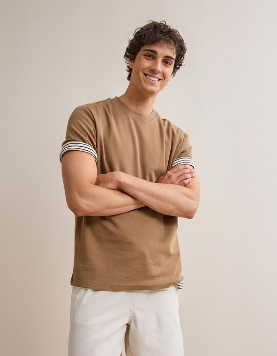 Comprar Online T-shirt Interlock, Homem, Bege