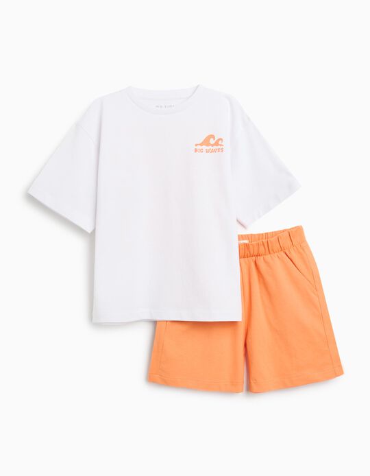 Comprar Online Conjunto T-shirt e Calções, Menino, Branco